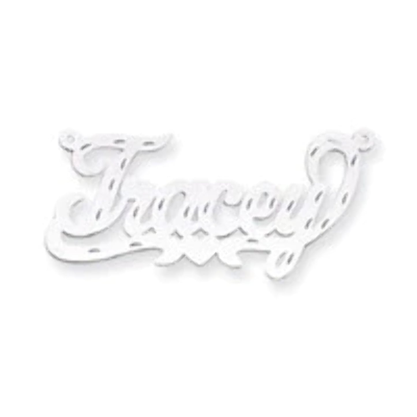 Sterling Silver .027 Gauge Polished Diamond-cut Name Plate XNA150SS