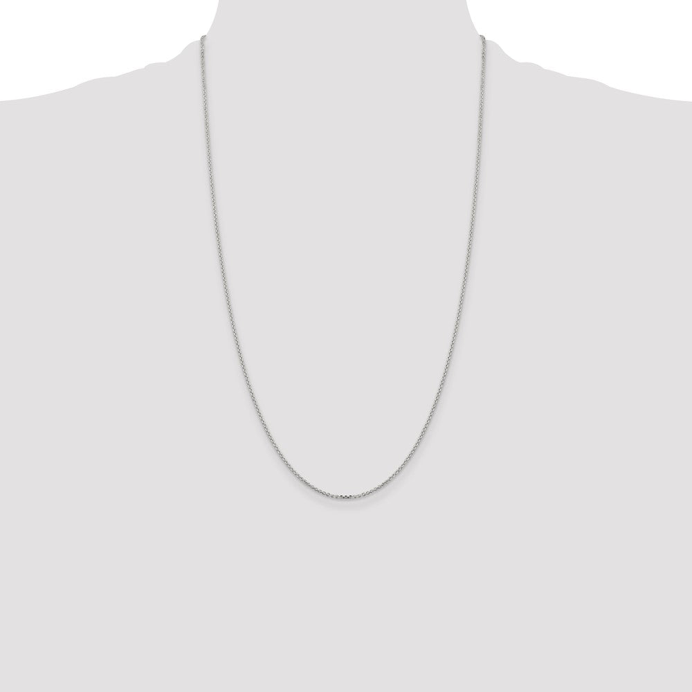 Sterling Silver 1.4mm Diamond-cut Forzantina Cable Chain 26 Inches