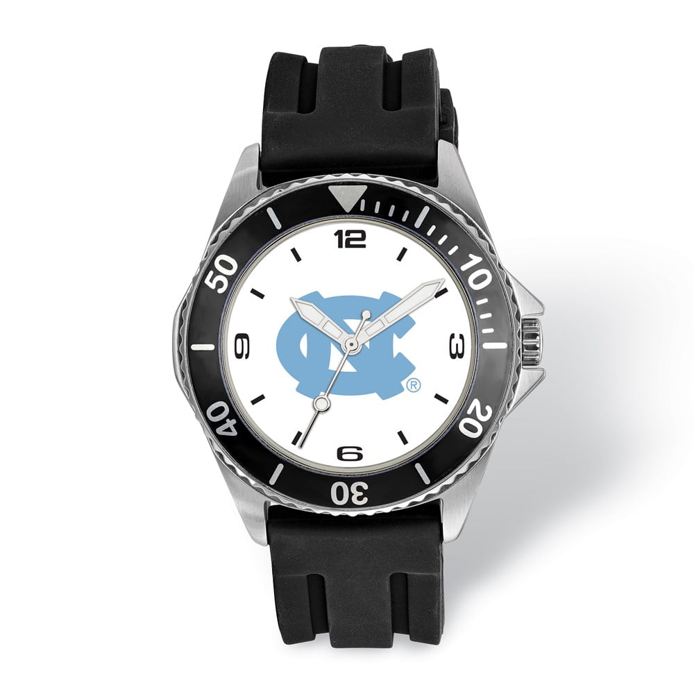 LogoArt University of North Carolina Collegiate Gents Silicone Strap Quartz Watch QUNC169