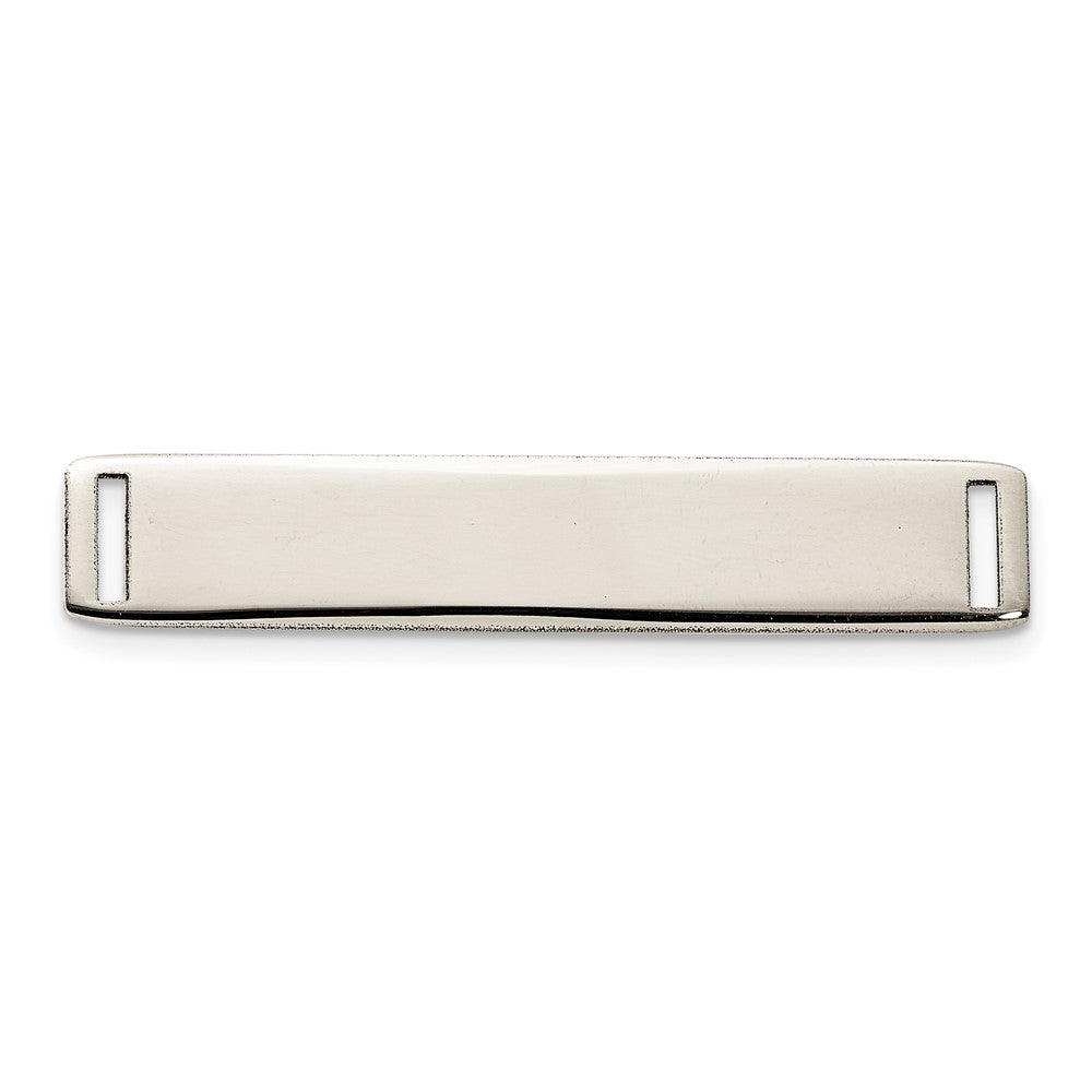 14K WG Polished ID Plate # 816