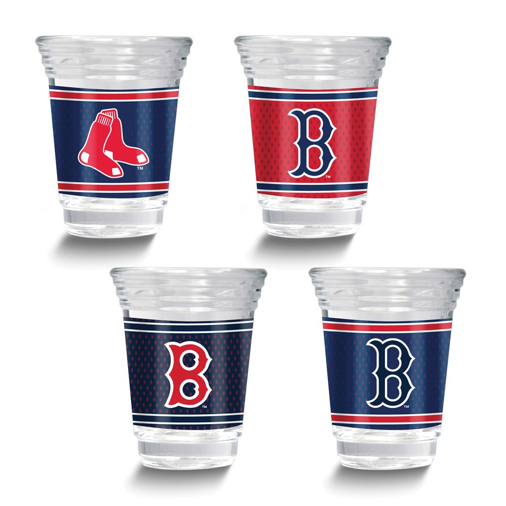 MLB Boston Red Sox 4-piece 2 oz. Shot Glass Set