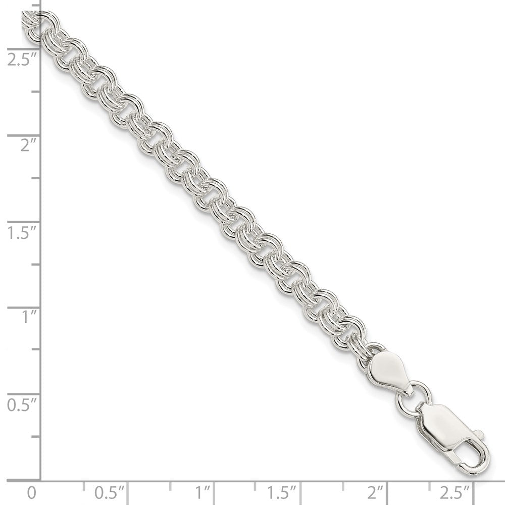 Sterling Silver 4.8mm Fancy Link Bracelet 7.5 inches