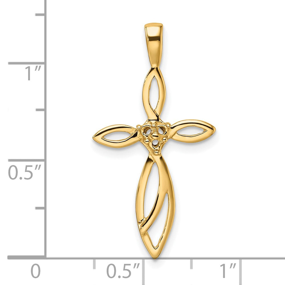 14k Cross Pendant Mounting