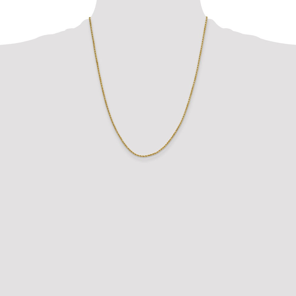 10k 2mm Semi-solid D/C Rope Chain