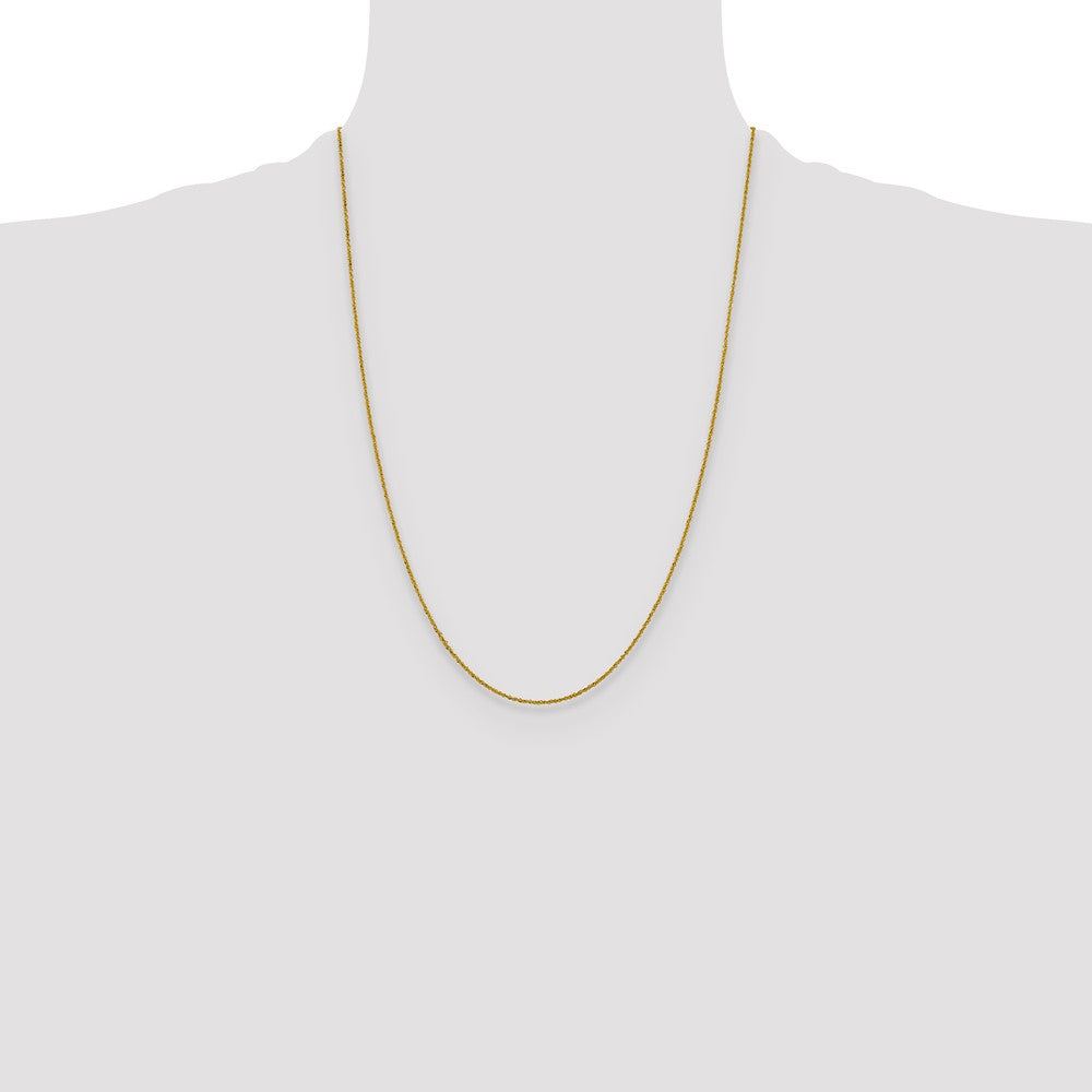 14K 1mm Sparkle Singapore Chain