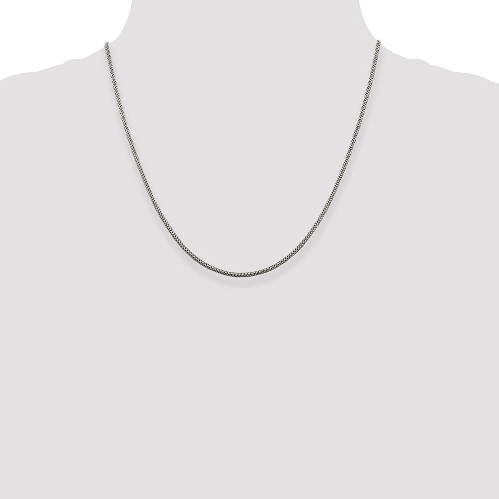 Sterling Silver 2mm Corona Chain 20 Inches