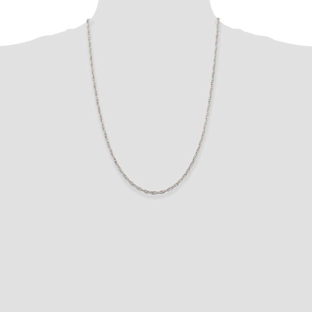 Sterling Silver 2.75mm Loose Rope Chain 24 Inches