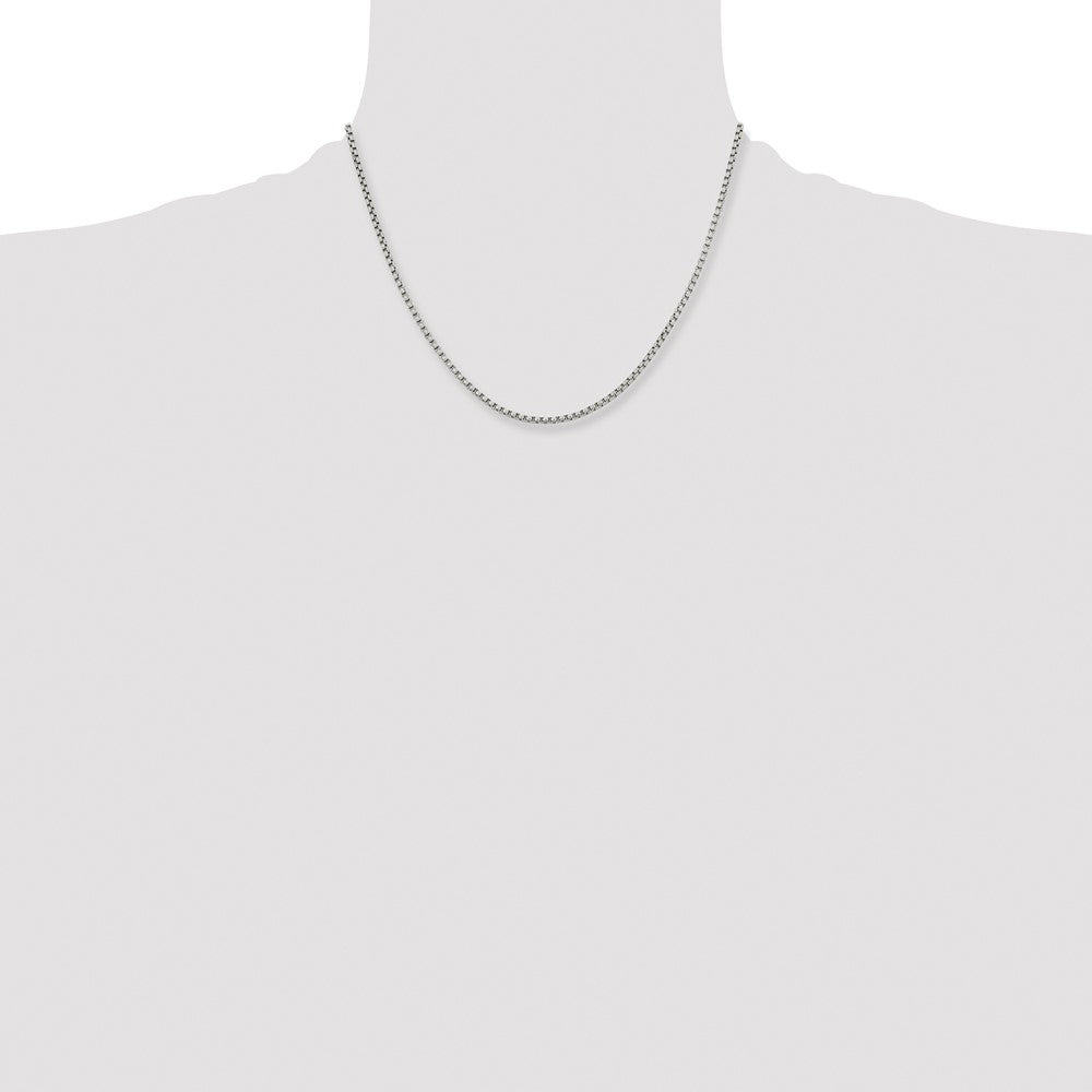 Stainless Steel Polished 2.5mm 18in Fancy Box Chain