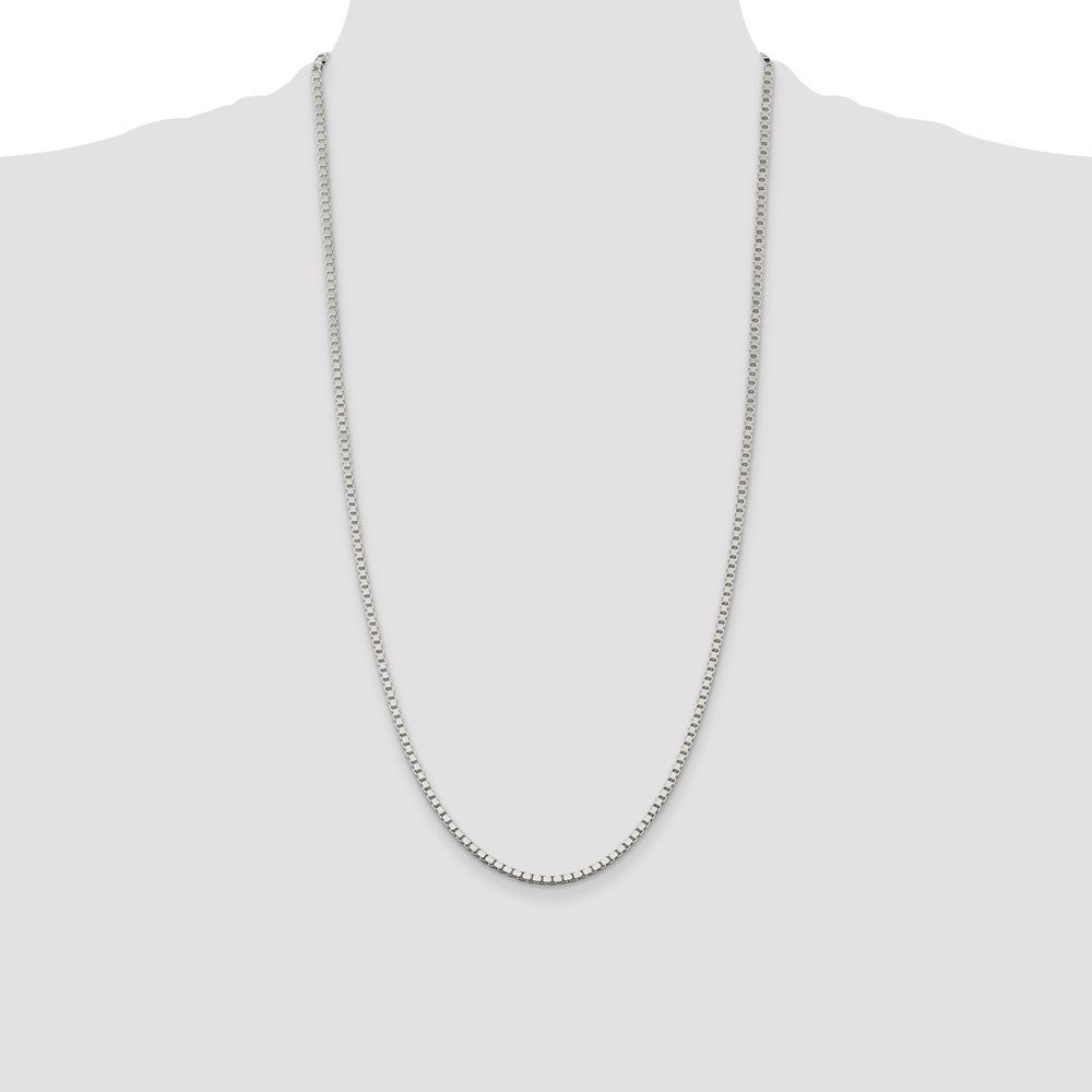 Sterling Silver 2.5mm Box Chain 28 Inches