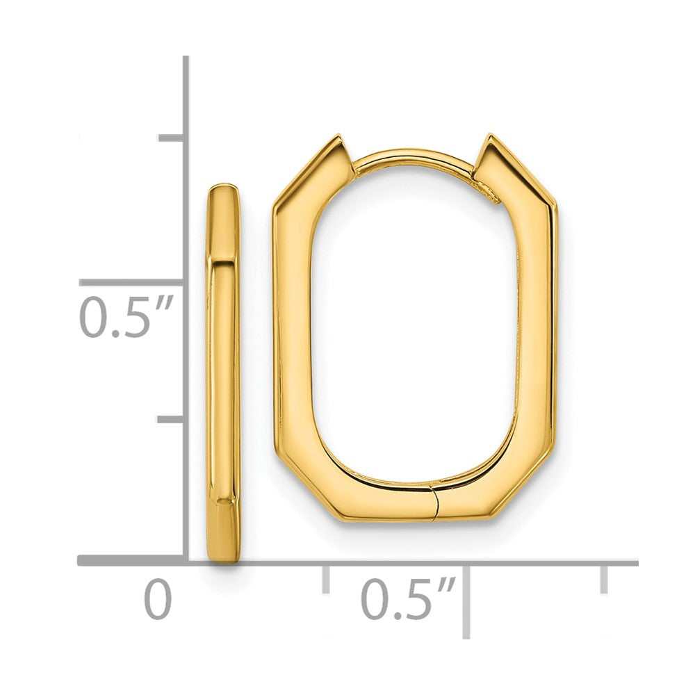 14K Polished Hinged Hoop Earrings