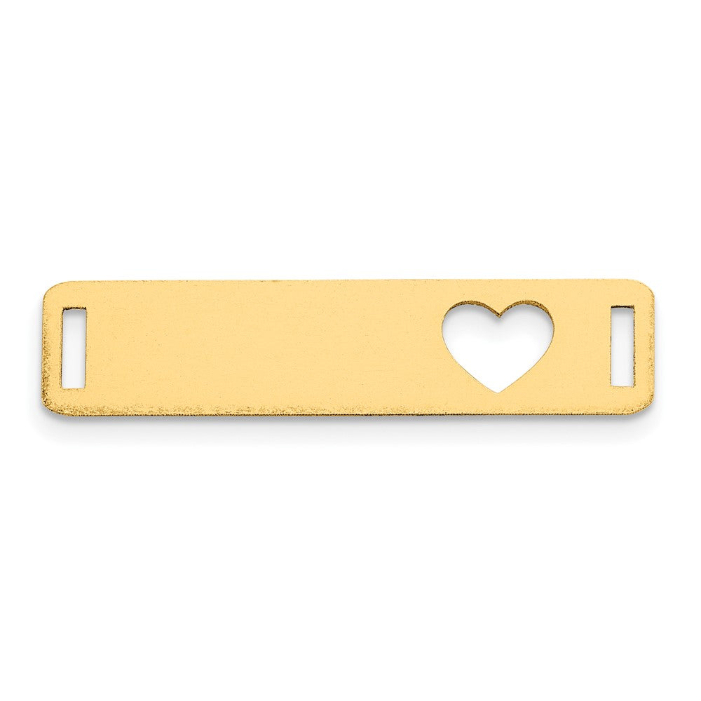 14K Cut out heart ID # AT12