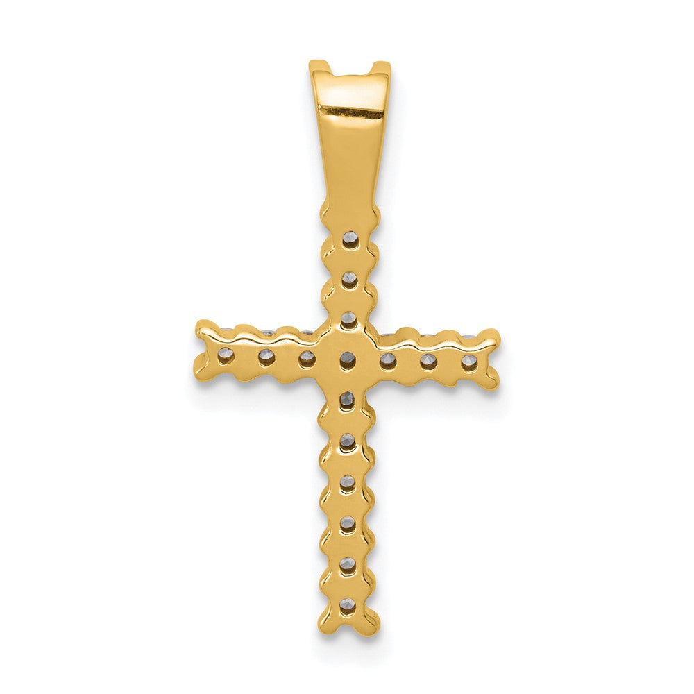 14k 1/4 carat Lab Grown Diamond VS/SI+ G+ Cross Pendant