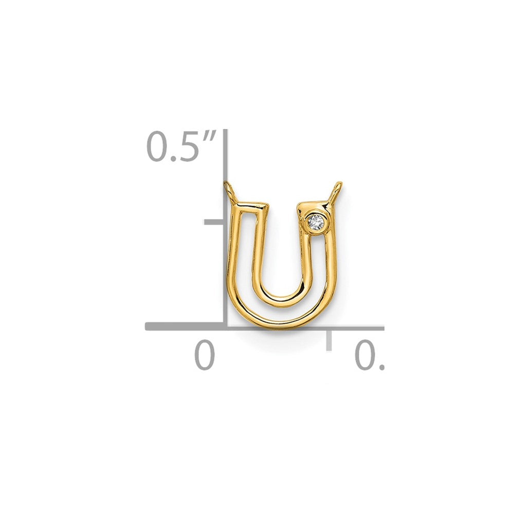 Stella & Dot 10ky Diamond Initial U Charm Element