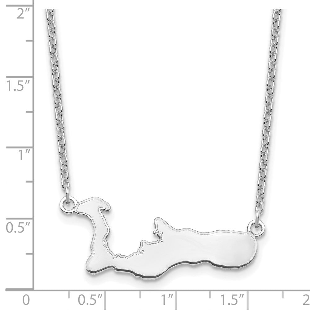 Sterling Silver With Rhodium Cayman Island 18 Necklace