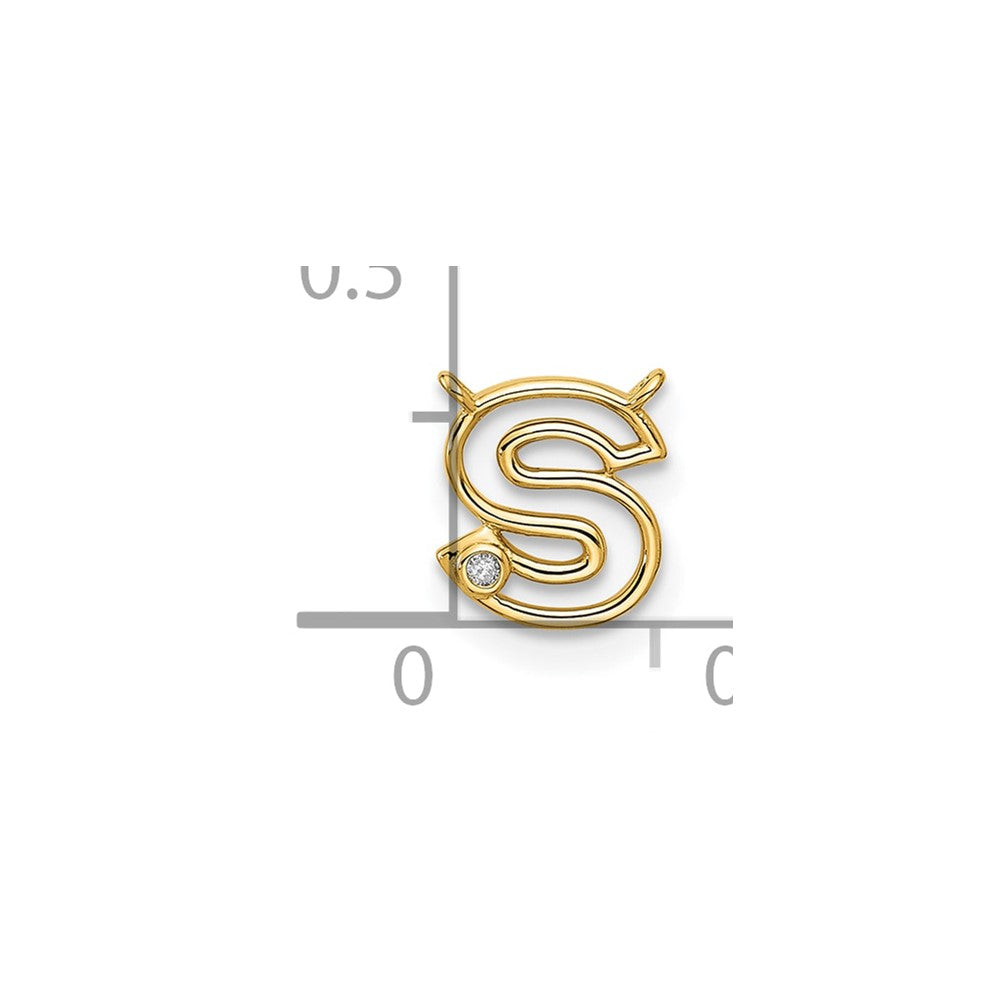 Stella & Dot 10ky Diamond Initial S Charm Element