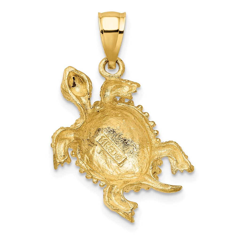 14K Sea Turtle with Tail Charm