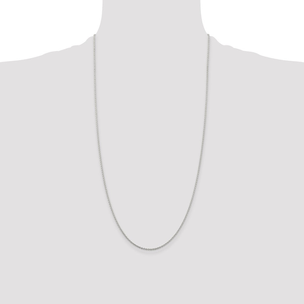Sterling Silver 1.5mm Cable Chain 28 Inches