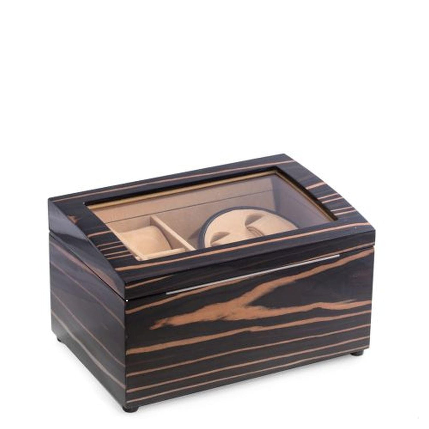 Lacquered Ebony 2 Watch Winder &Watch Storage