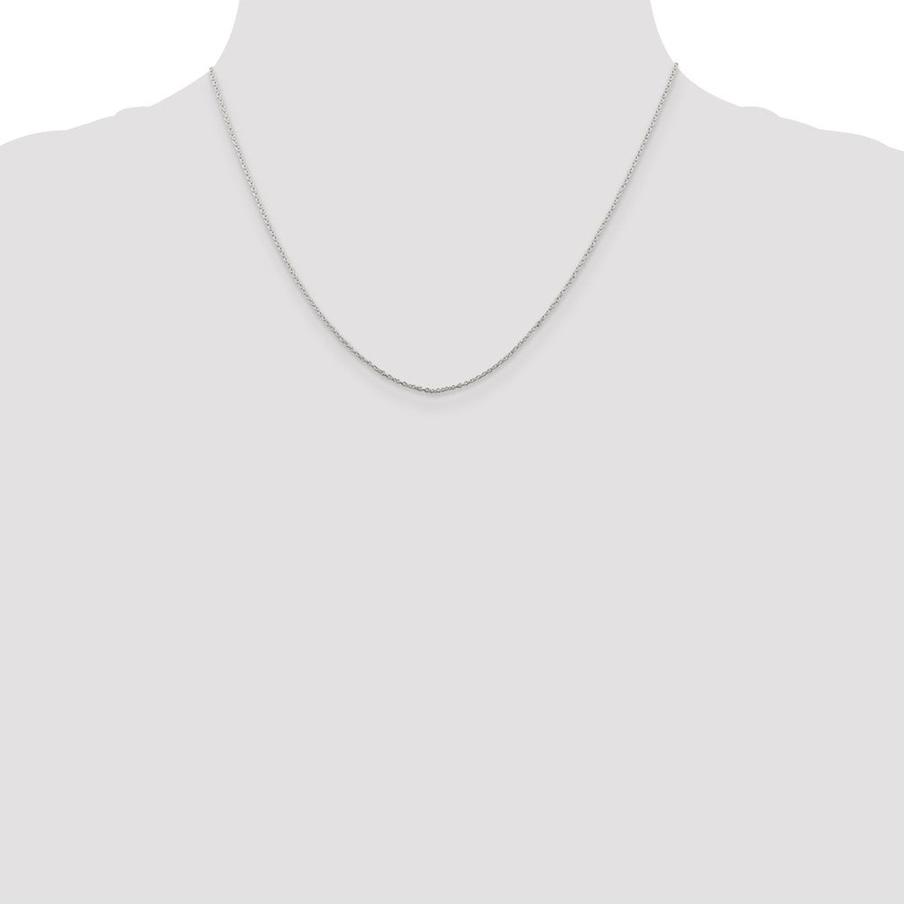 Sterling Silver 1mm Cable Chain w/2in ext.