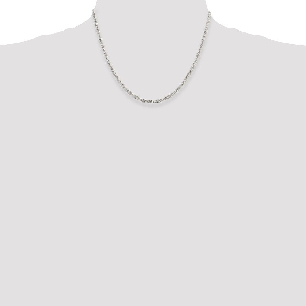 Sterling Silver 2.75mm Loose Rope Chain 18 Inches