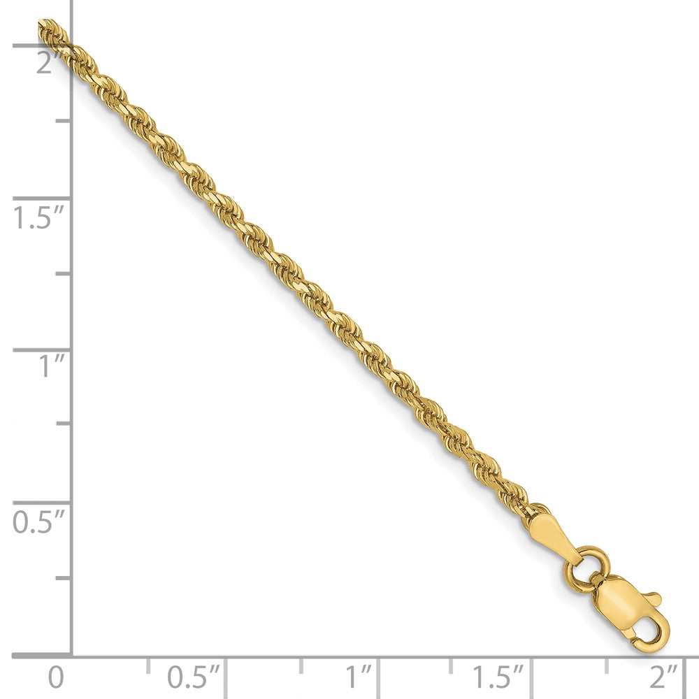 10k 2mm Diamond-Cut Rope Chain