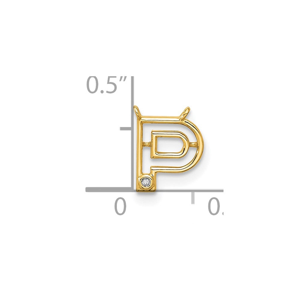 Stella & Dot 10ky Diamond Initial P Charm Element