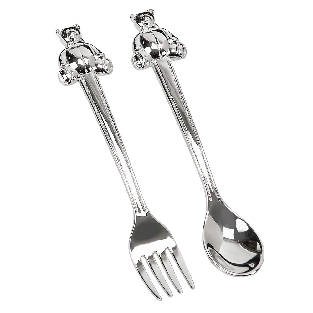 Baby Spoon and Fork in Nickel