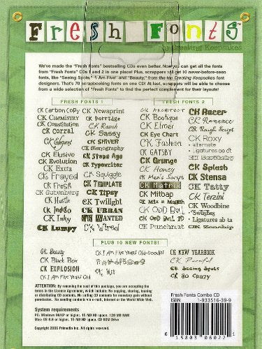 Fresh Fonts Combo - 70 Unique and fresh true type fonts.