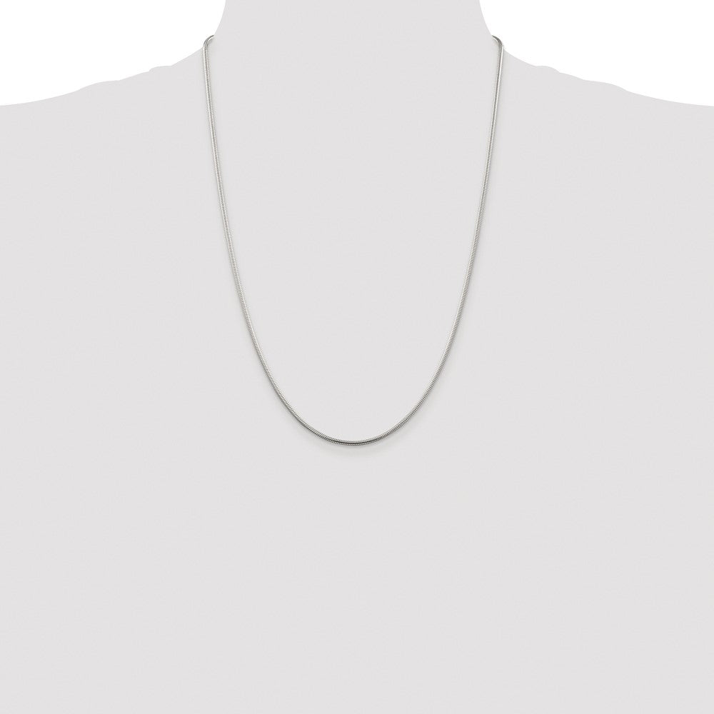 Sterling Silver Rhodium-plated 1.75mm Snake Chain