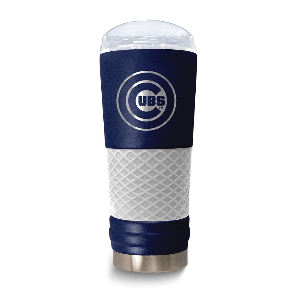 MLB Chicago Cubs Stainless Steel Silicone Grip 24 oz. Draft Tumbler with Lid