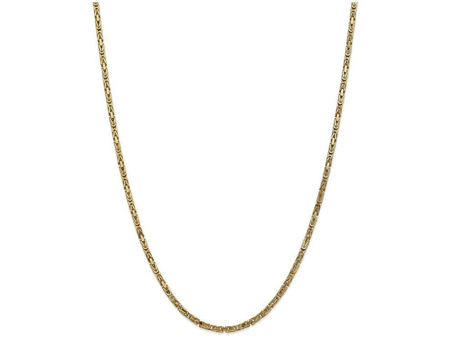 14K 7 inch 2.5mm Byzantine with Lobster Clasp Bracelet