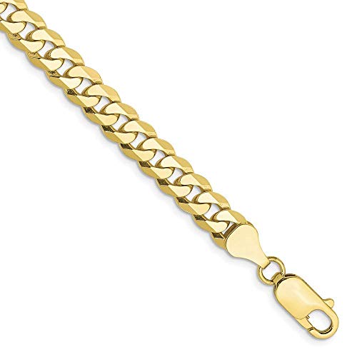 10k 6.25mm Flat Beveled Curb Chain