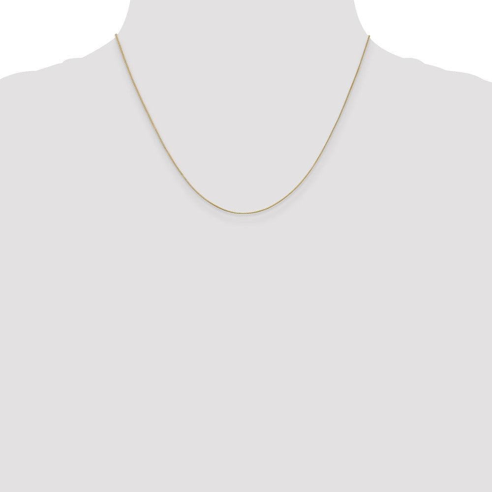 10k .5mm Baby Box with Lobster Clasp Chain