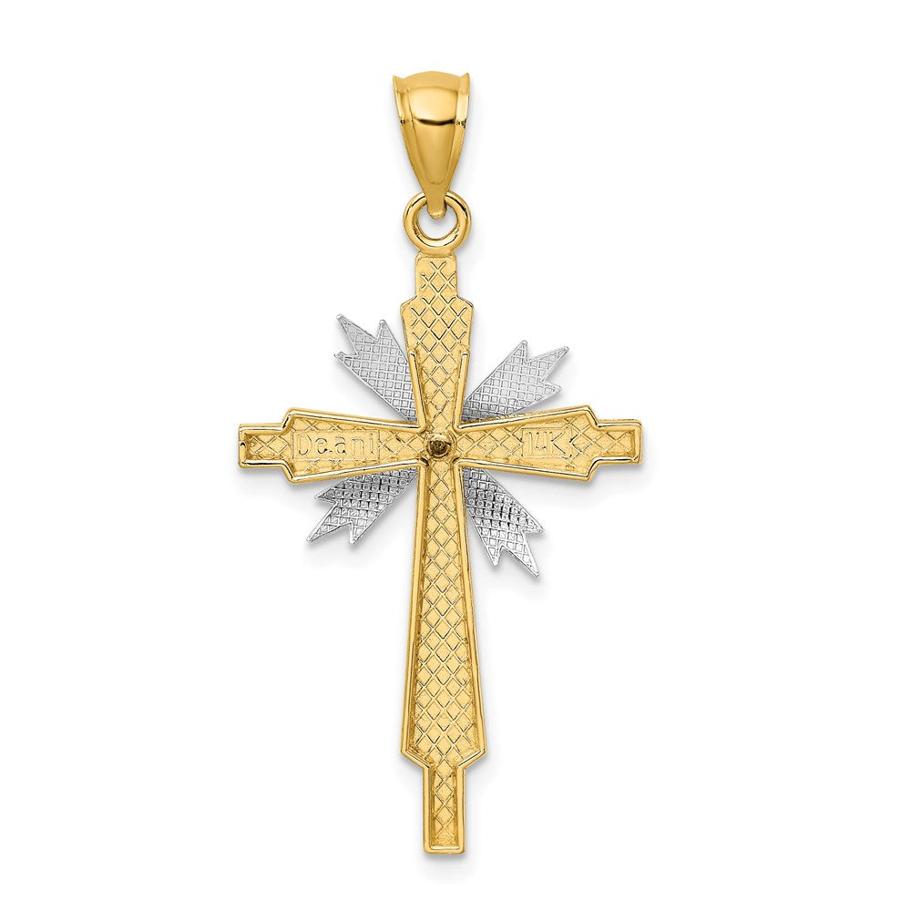 14K Two-Tone Fashion Cross Charm