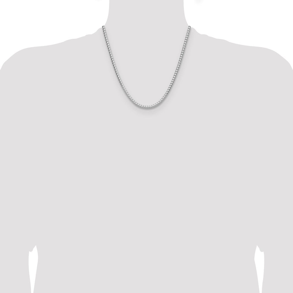 Sterling Silver 4.0mm D/C Square Franco Chain