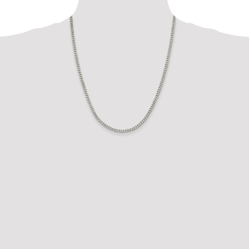 Sterling Silver 3.5mm Curb Chain 22 Inches