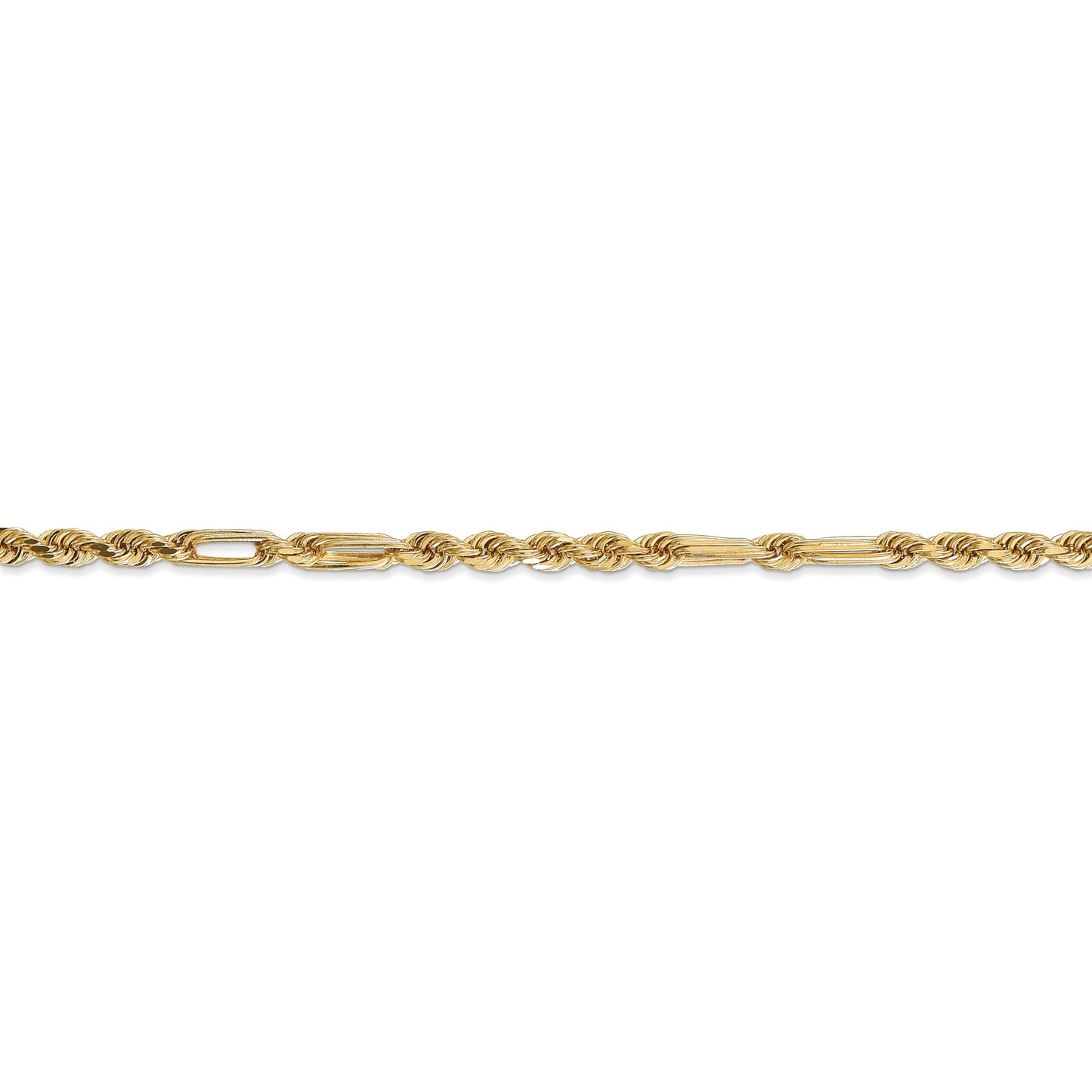 14K 30 inch 2.5mm Diamond-cut Milano Rope with Lobster Clasp Chain