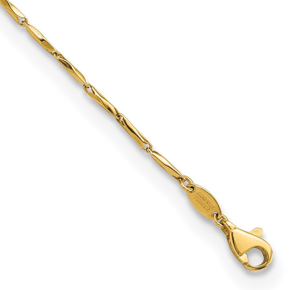 14K Polished Fancy Link 7.25in Bracelet 7.5 inches
