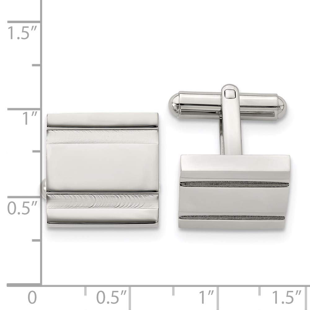 Stainless Steel Polished Cuff Links