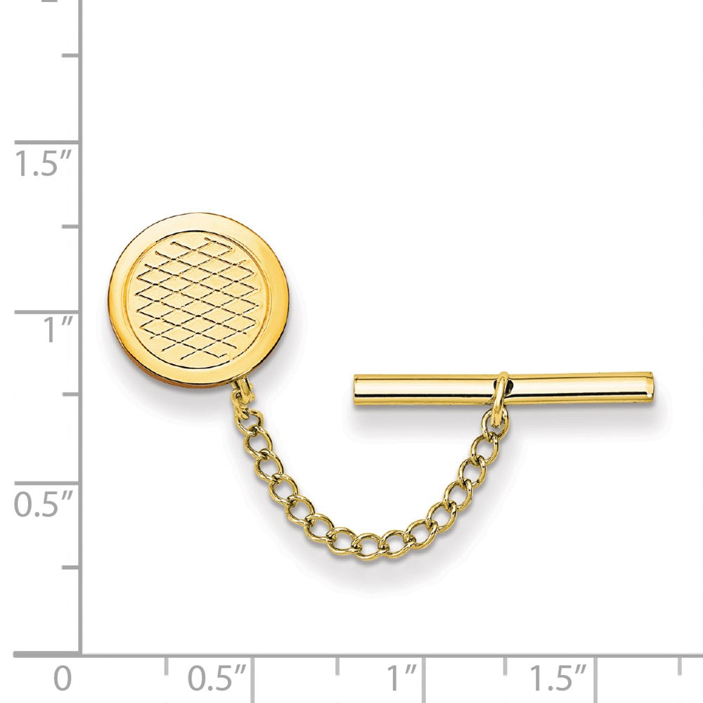 Kelly Waters Gold-plated Crosshatch Patterned Tie Tac