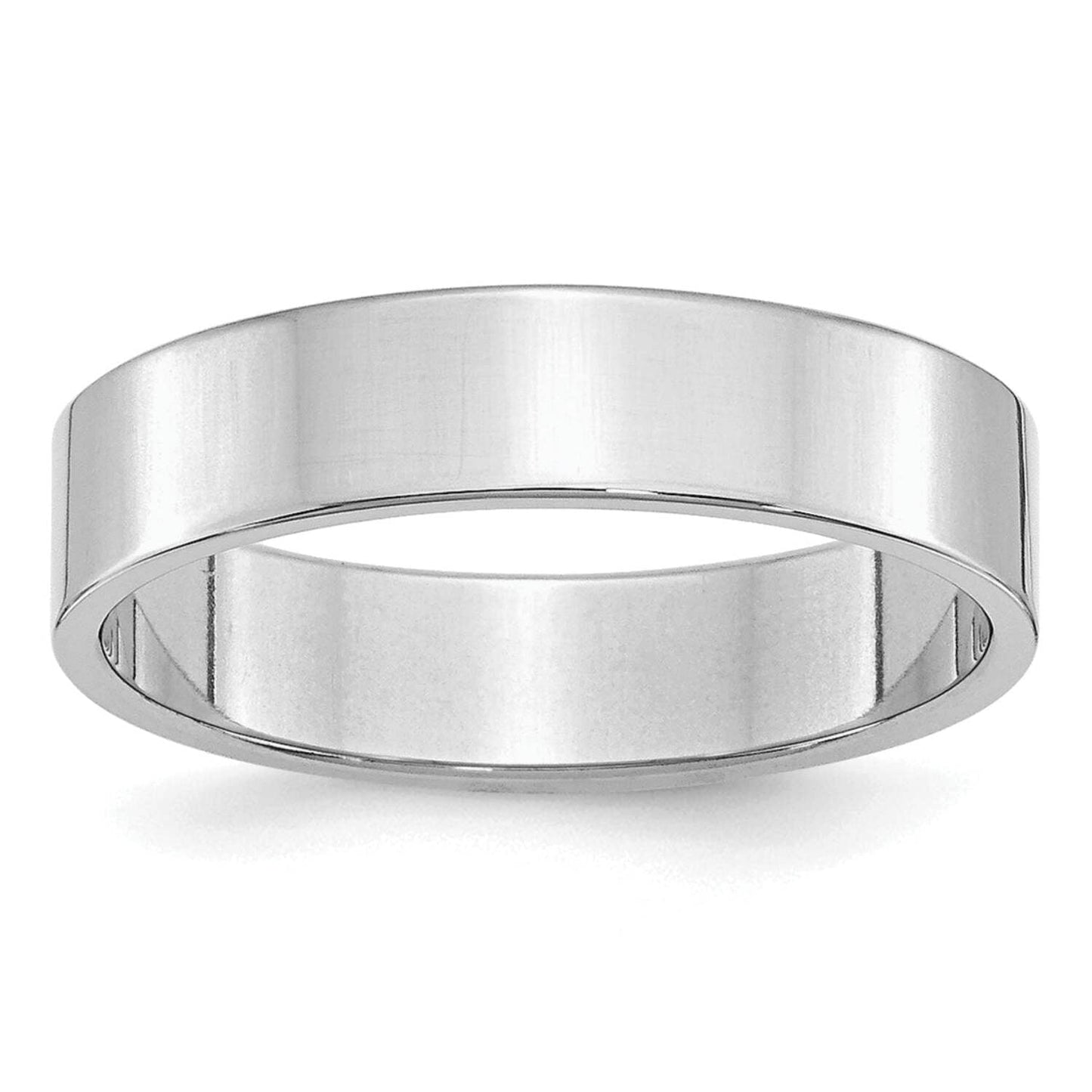 Sterling Silver Rhodium-plated 5mm Flat Size 12 Band QWFB050RH