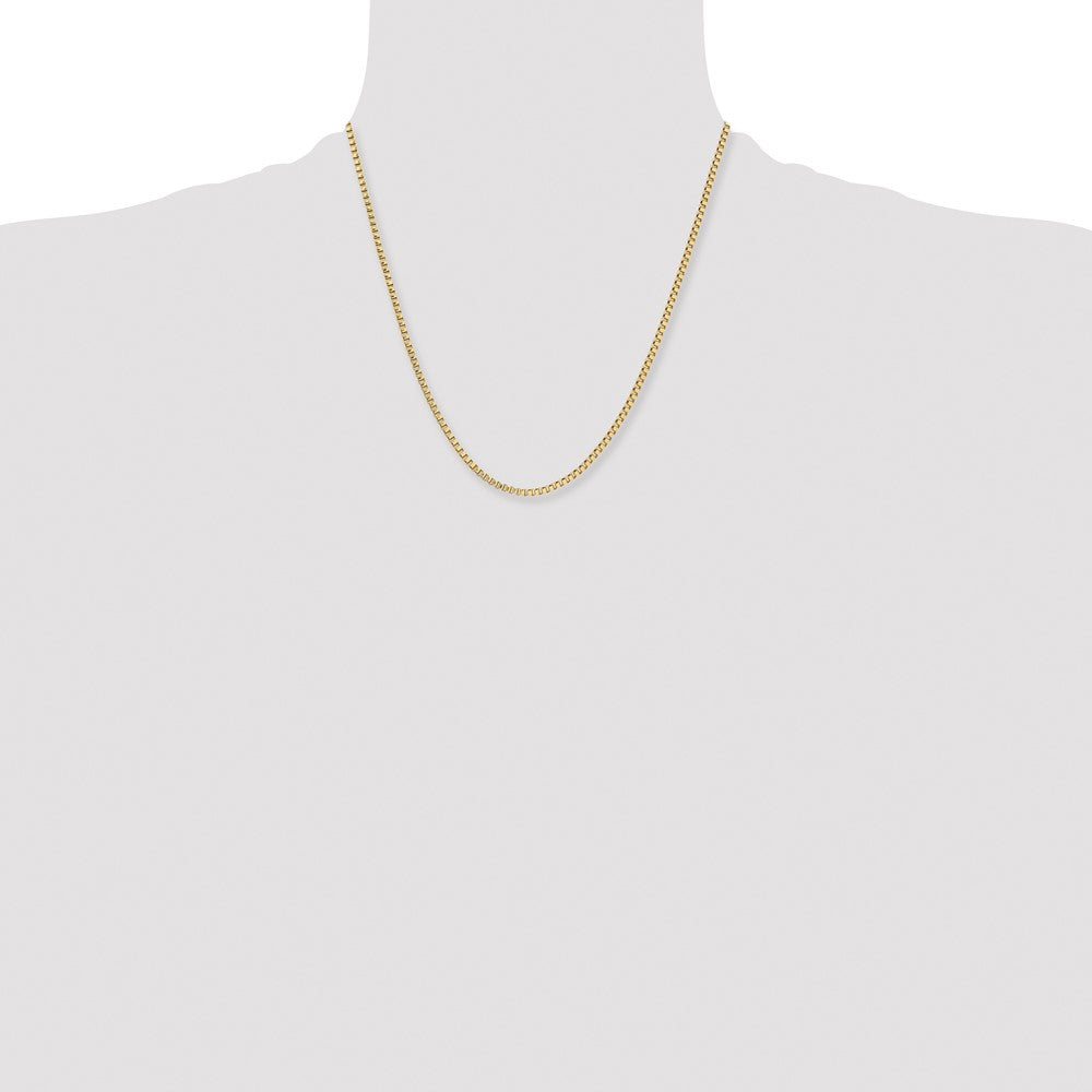 Stainless Steel Polished Yellow IP-plated 2.4mm 20in Box Chain