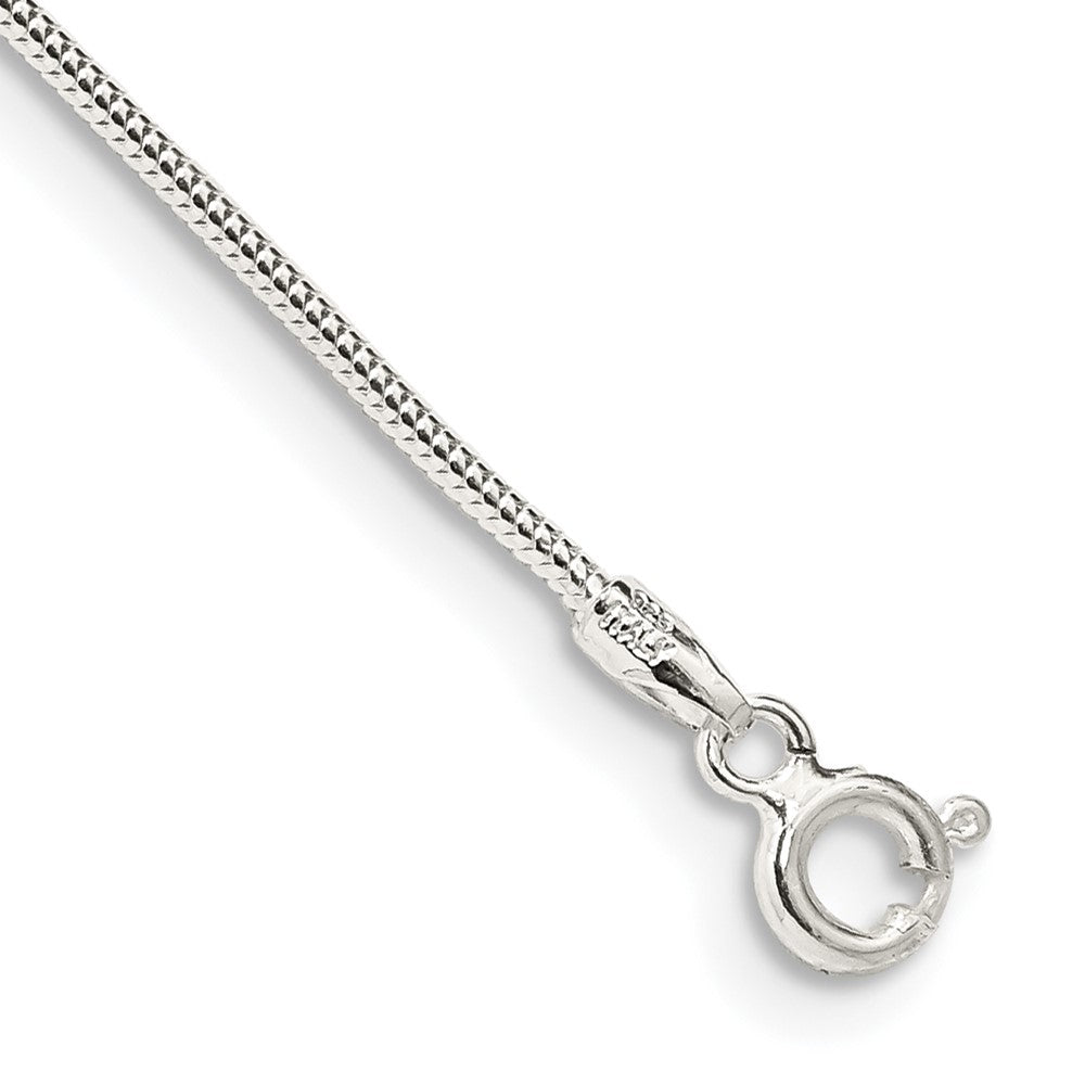 Sterling Silver 1.2mm Round Snake Chain 8 inches