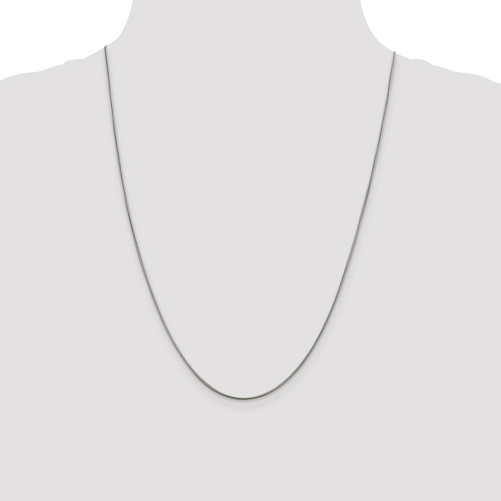 Sterling Silver .8mm Square Snake Chain 24 Inches