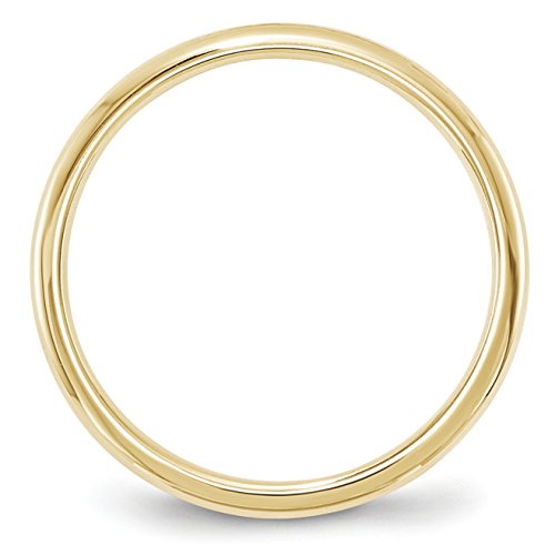 10k Yellow Gold 2mm Standard Weight Comfort Fit Wedding Band Size 5
