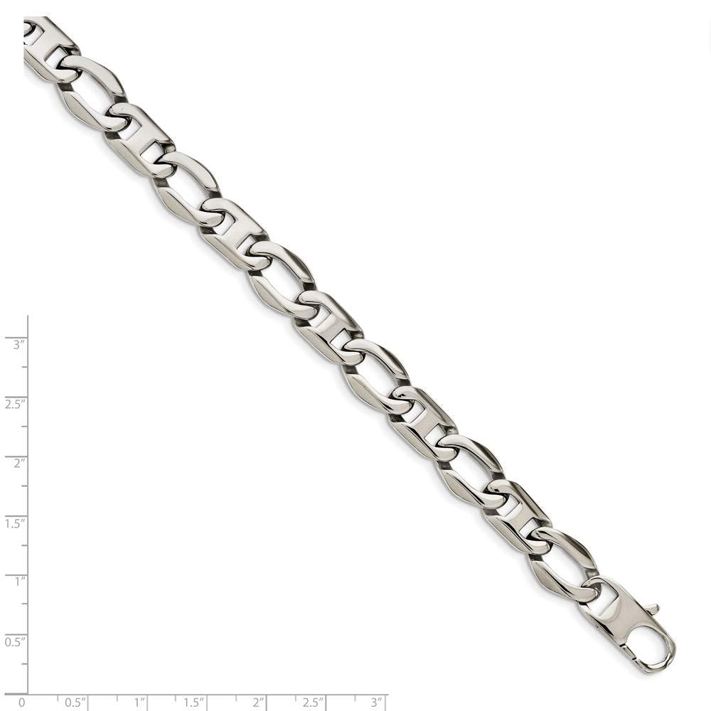 Chisel Stainless Steel Polished Open Links Bracelet