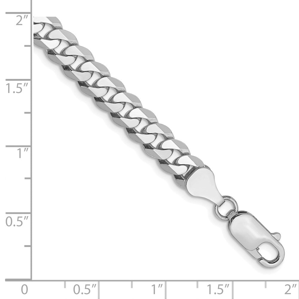 10k WG 6.25mm Flat Beveled Curb Chain