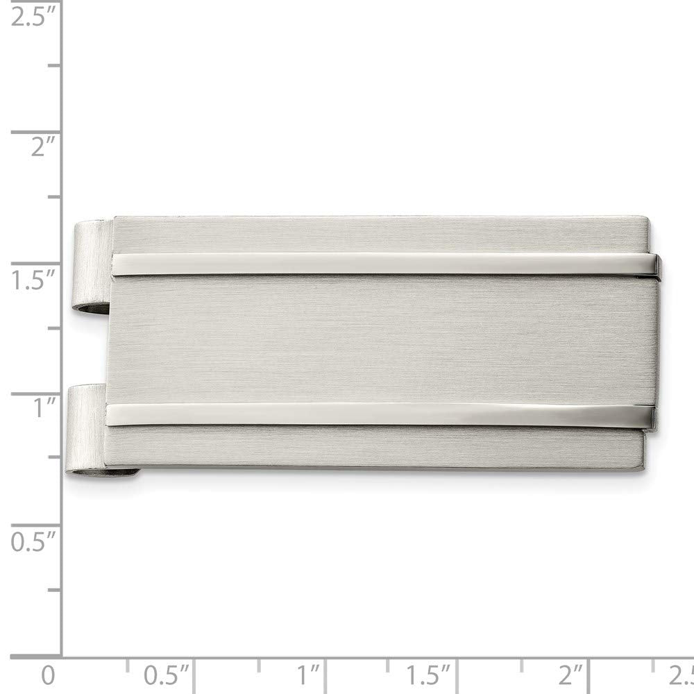Chisel Stainless Steel Brushed And Polished Money Clip