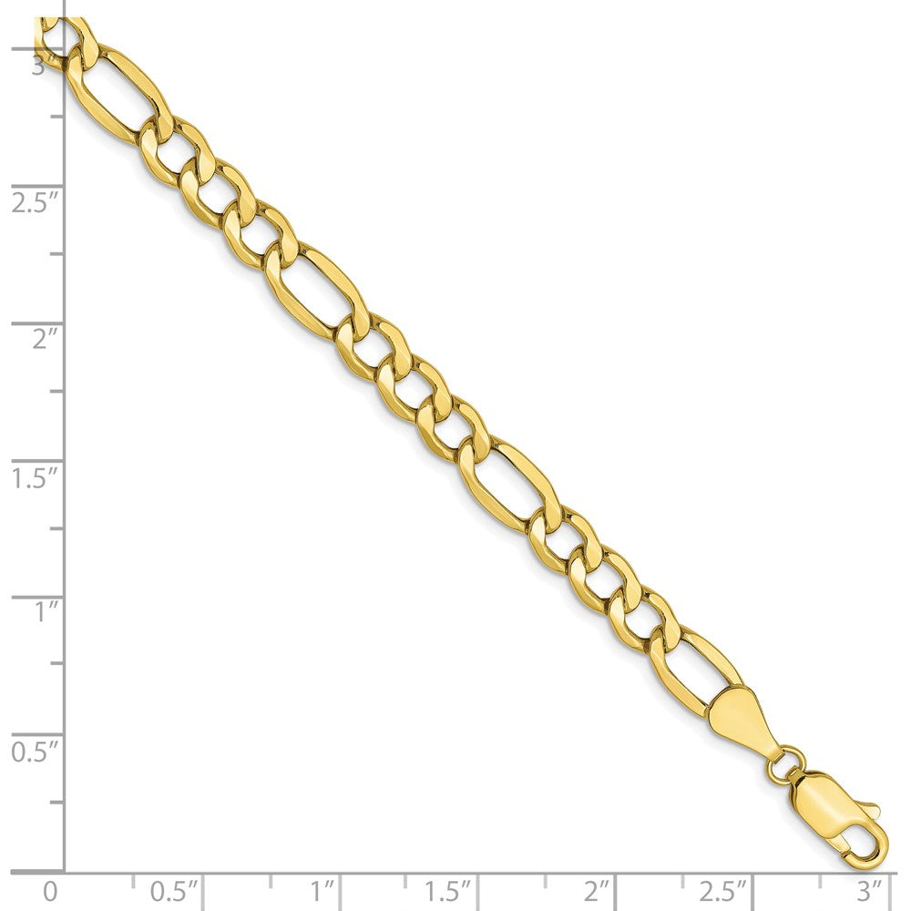 10K 5.35mm Semi-Solid Figaro Chain 8 inches