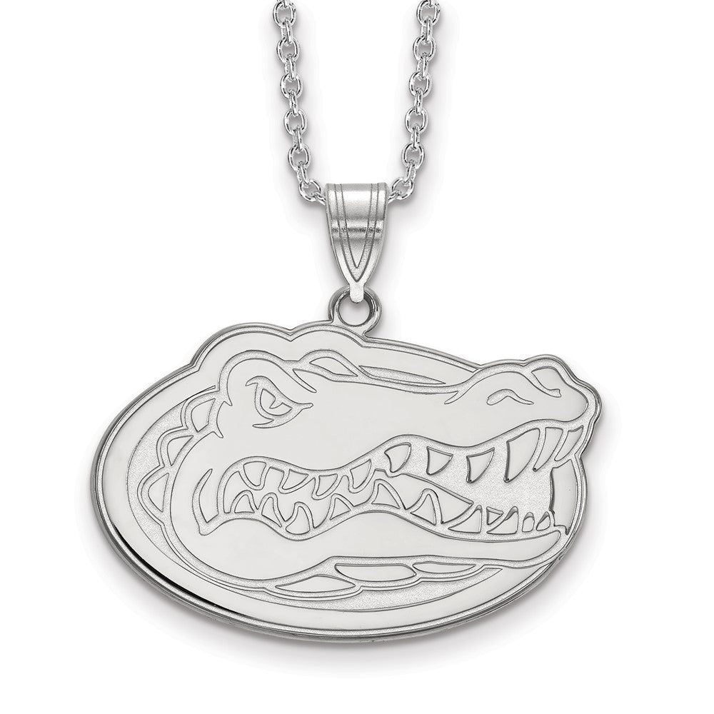 Sterling Silver Rh-plated LogoArt University of Florida Large Necklace